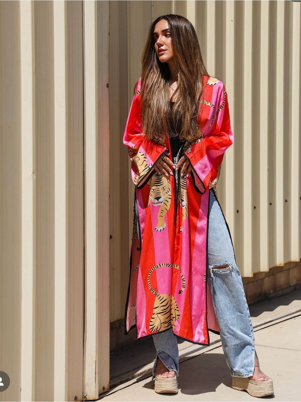 Womens midi kimono